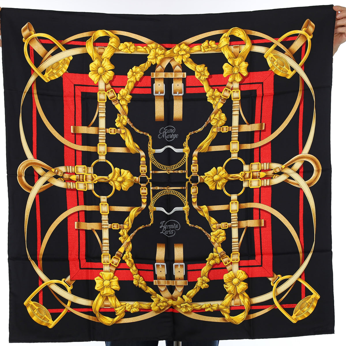 Brand New Boxed Hermès Grand Manège Silk Scarf