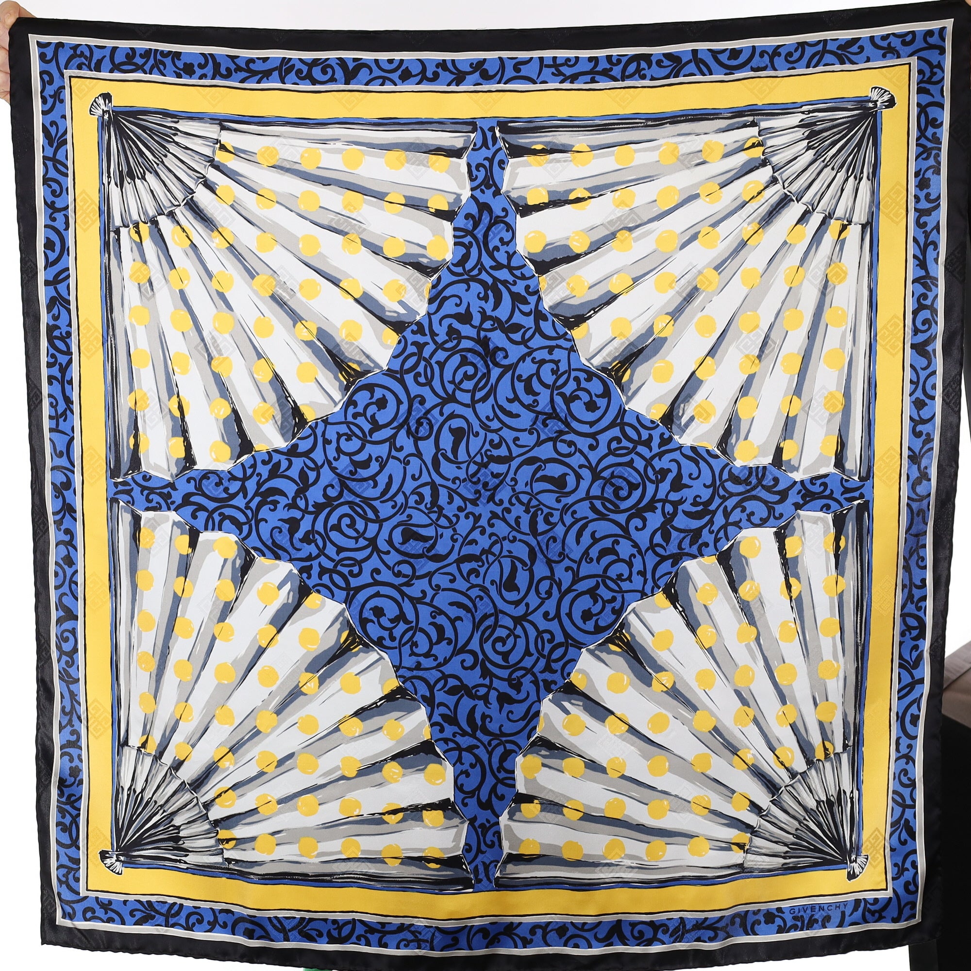 Pristine Givenchy Abstract Silk Scarf