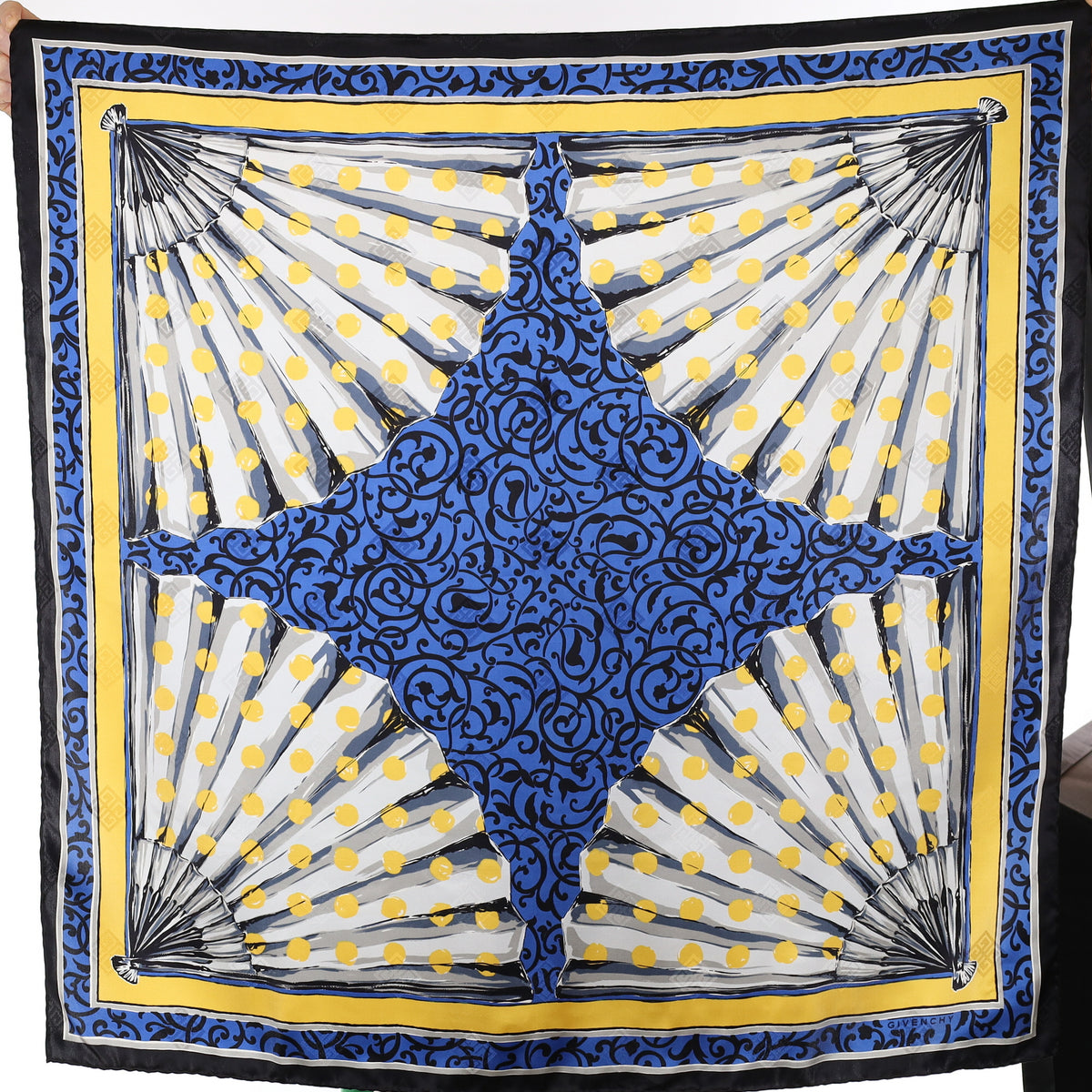 Pristine Givenchy Abstract Silk Scarf