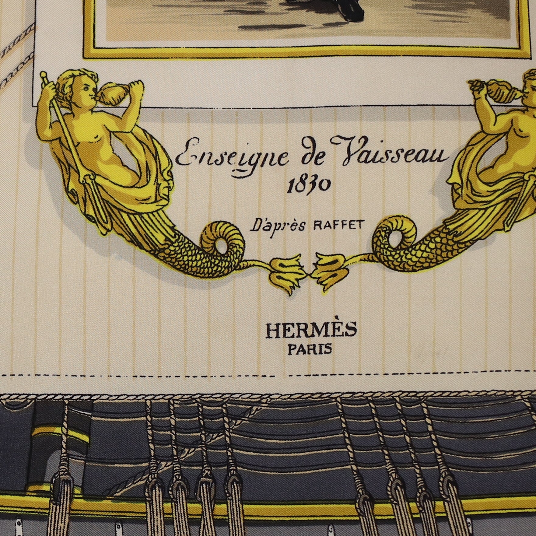 Hermès Jeanne D'Arc Croiseur École d’Application Silk Scarf Rare