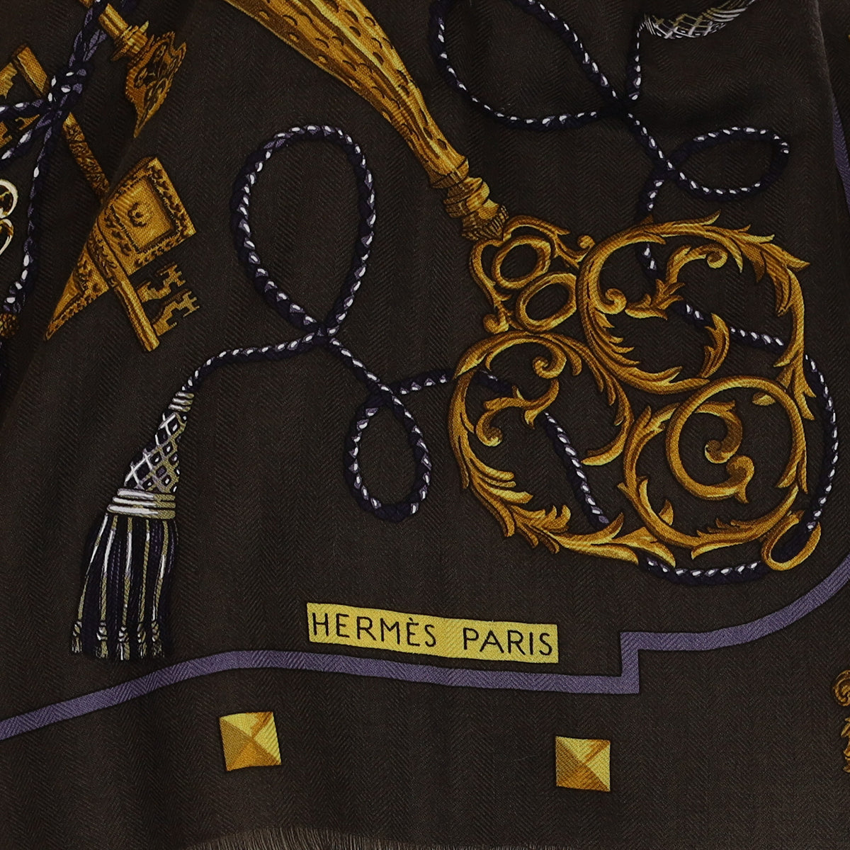 Pristine Boxed Hermès Les Clefs Cashmere Silk Scarf