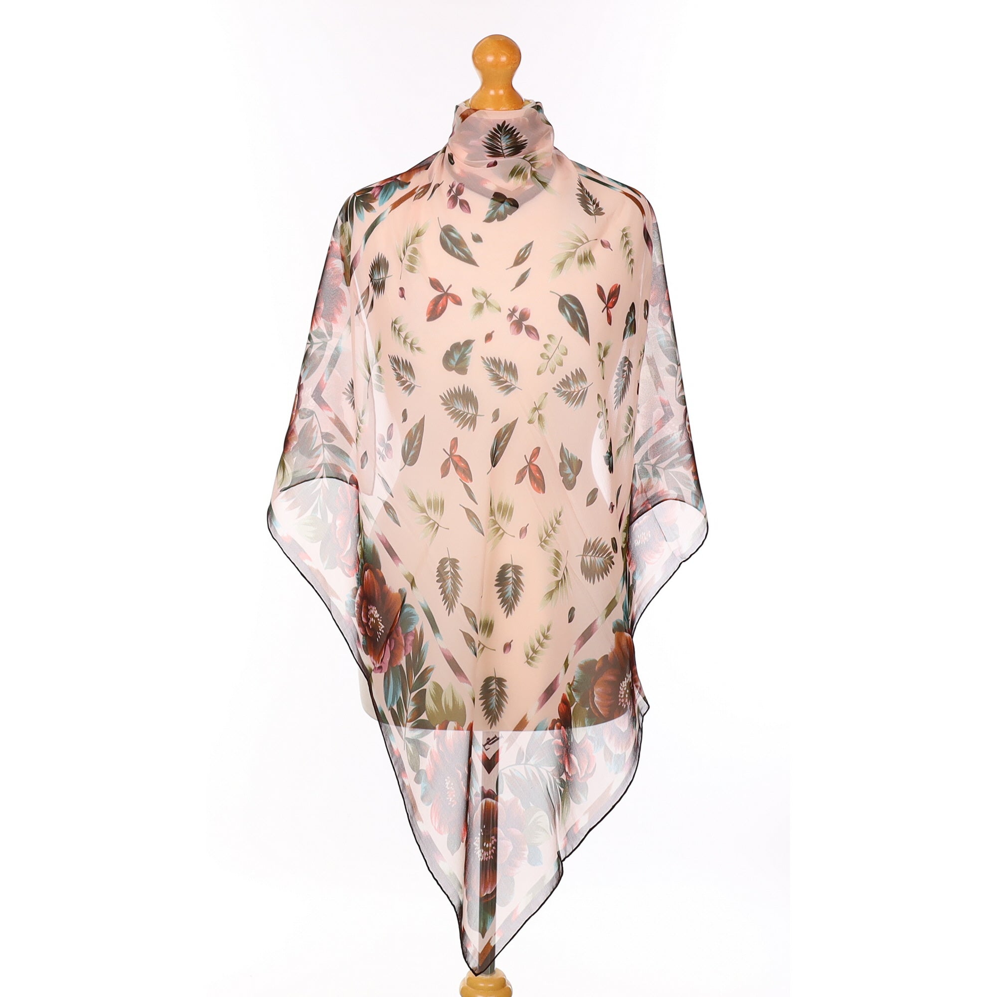 Jammers & Leufgen Pink Botanical Silk Scarf