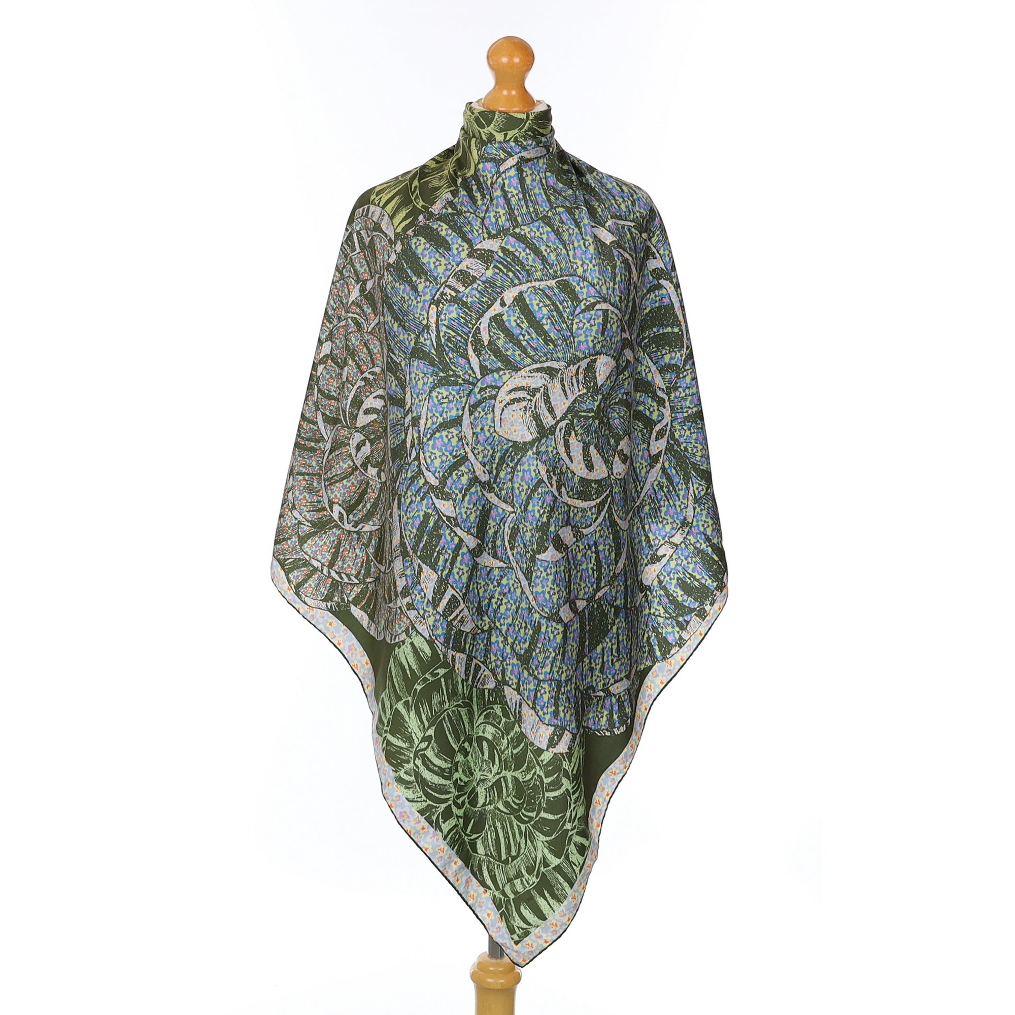 Cacharel Abstract Floral Silk Scarf