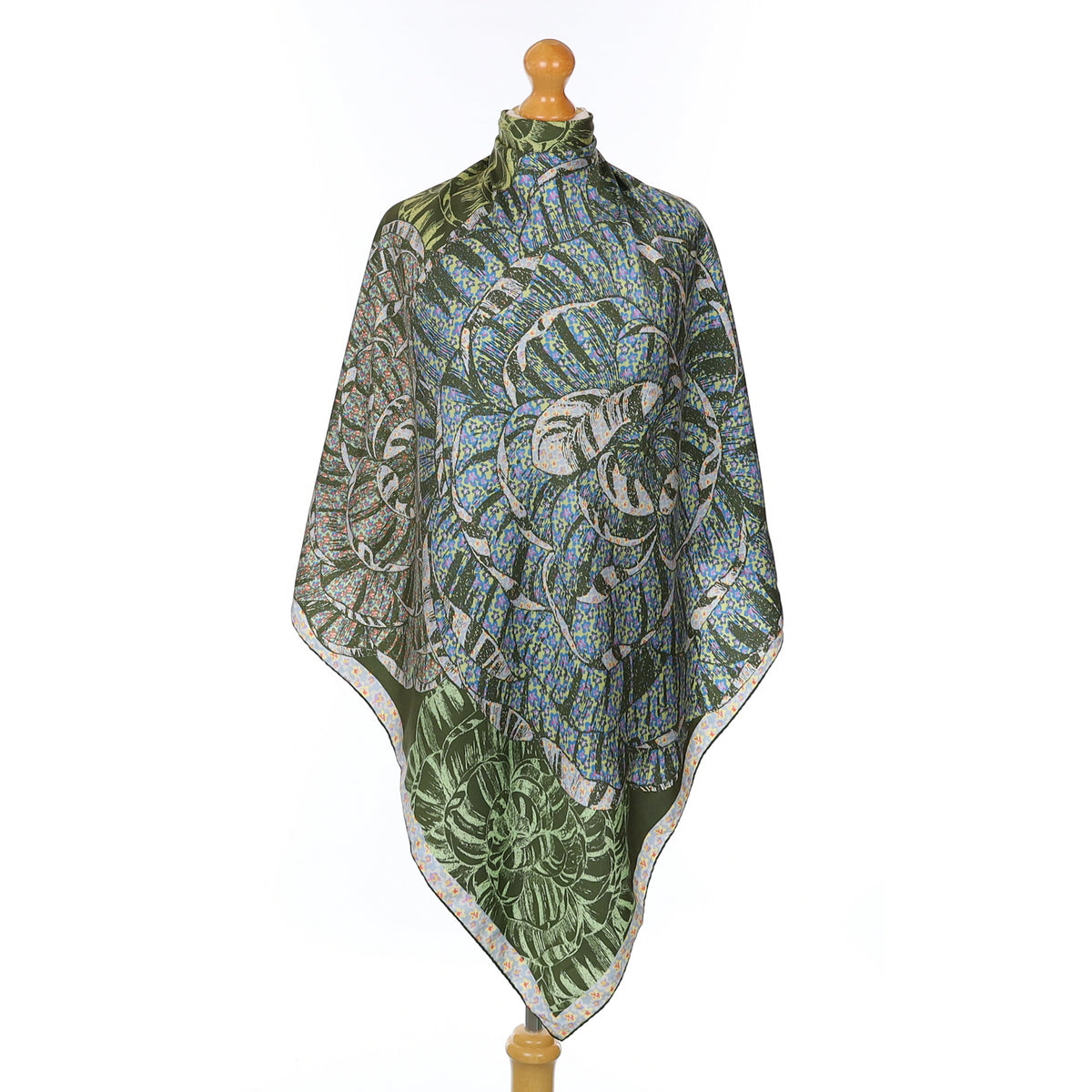 Cacharel Abstract Floral Silk Scarf
