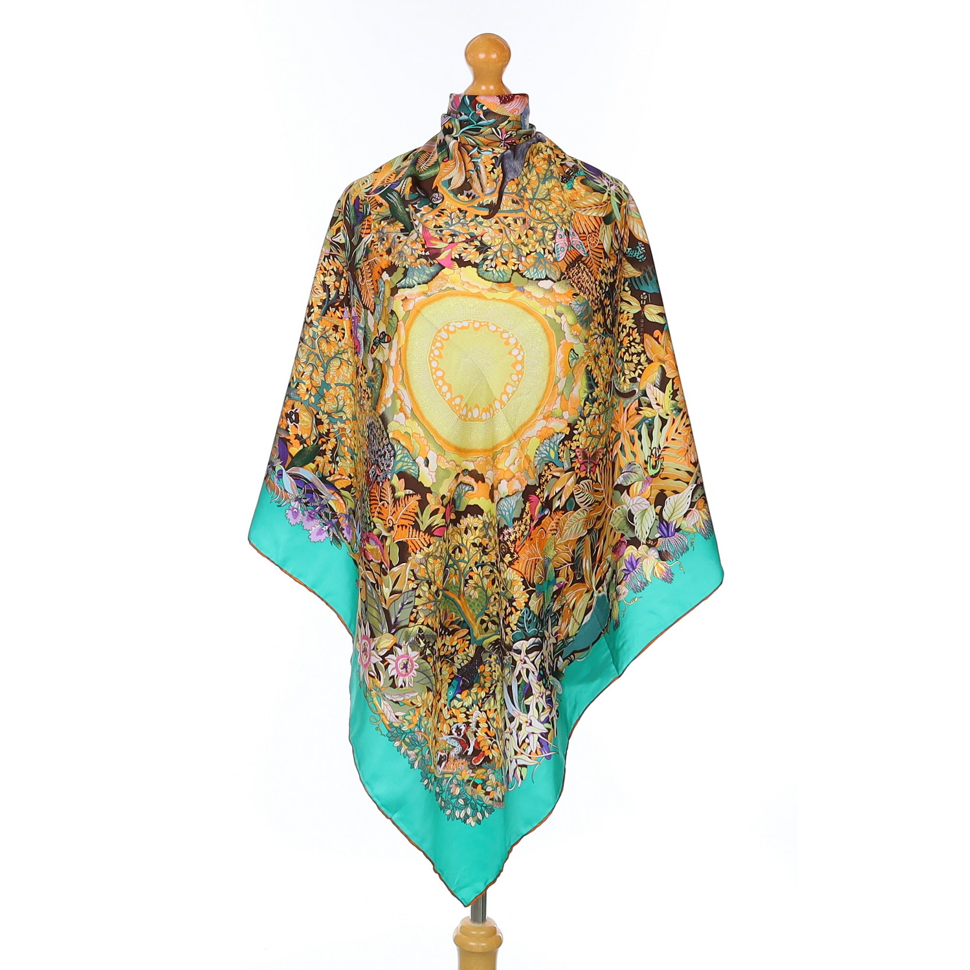 Tropical Design Silk Scarf