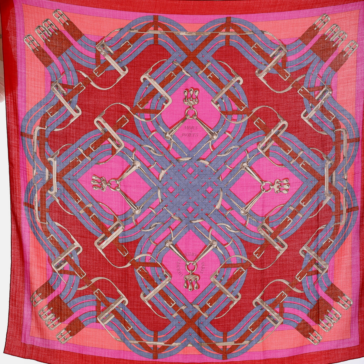 Pristine Boxed Hermès Mors à Jouets Vintage Cashmere and Silk Shawl
