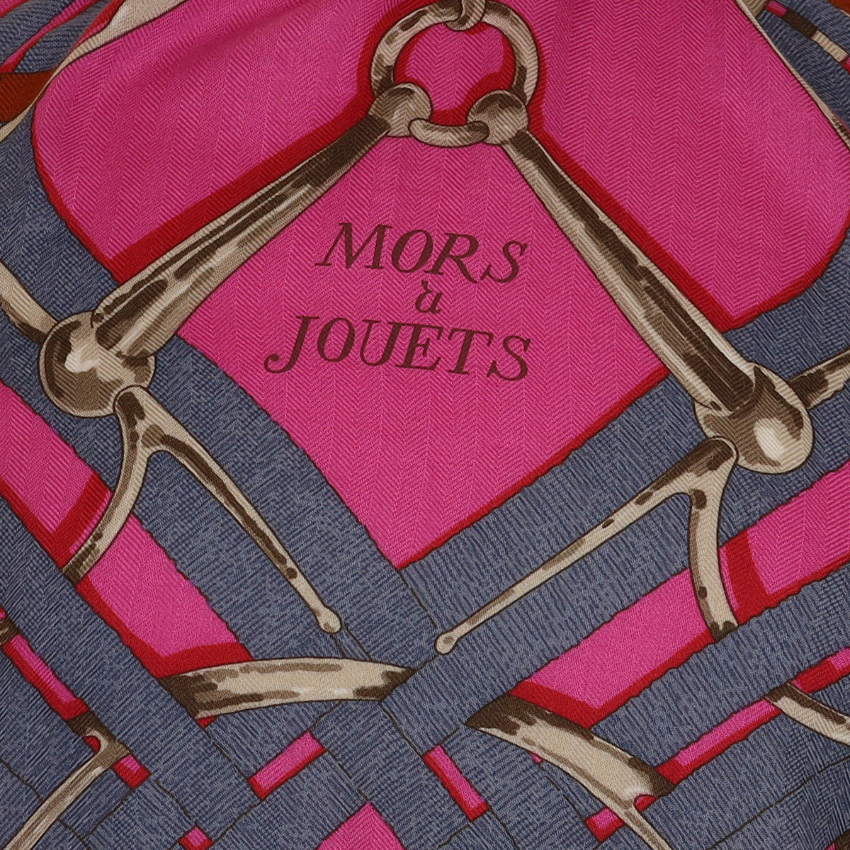 Pristine Boxed Hermès Mors à Jouets Vintage Cashmere and Silk Shawl