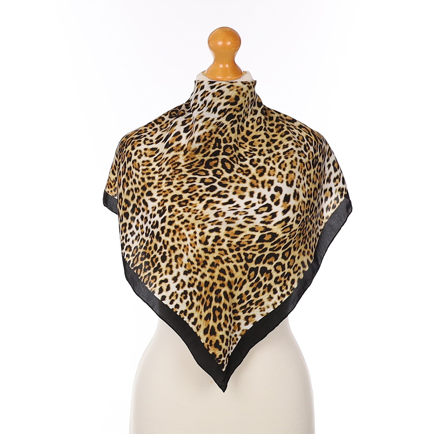 Codello Leopard Print Silk Scarf