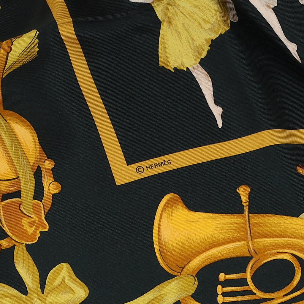 Boxed Hermès La Danse Vintage Silk Scarf