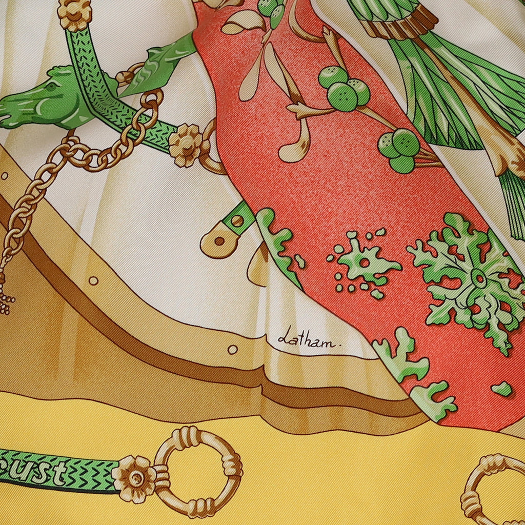 Pristine Boxed Hermès Soleil de Soie Vintage Silk Scarf