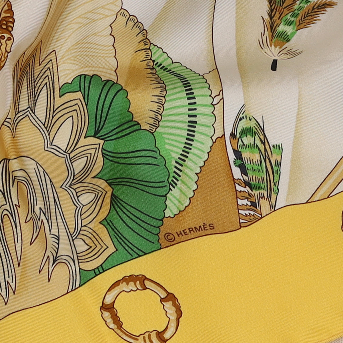 Pristine Boxed Hermès Soleil de Soie Vintage Silk Scarf