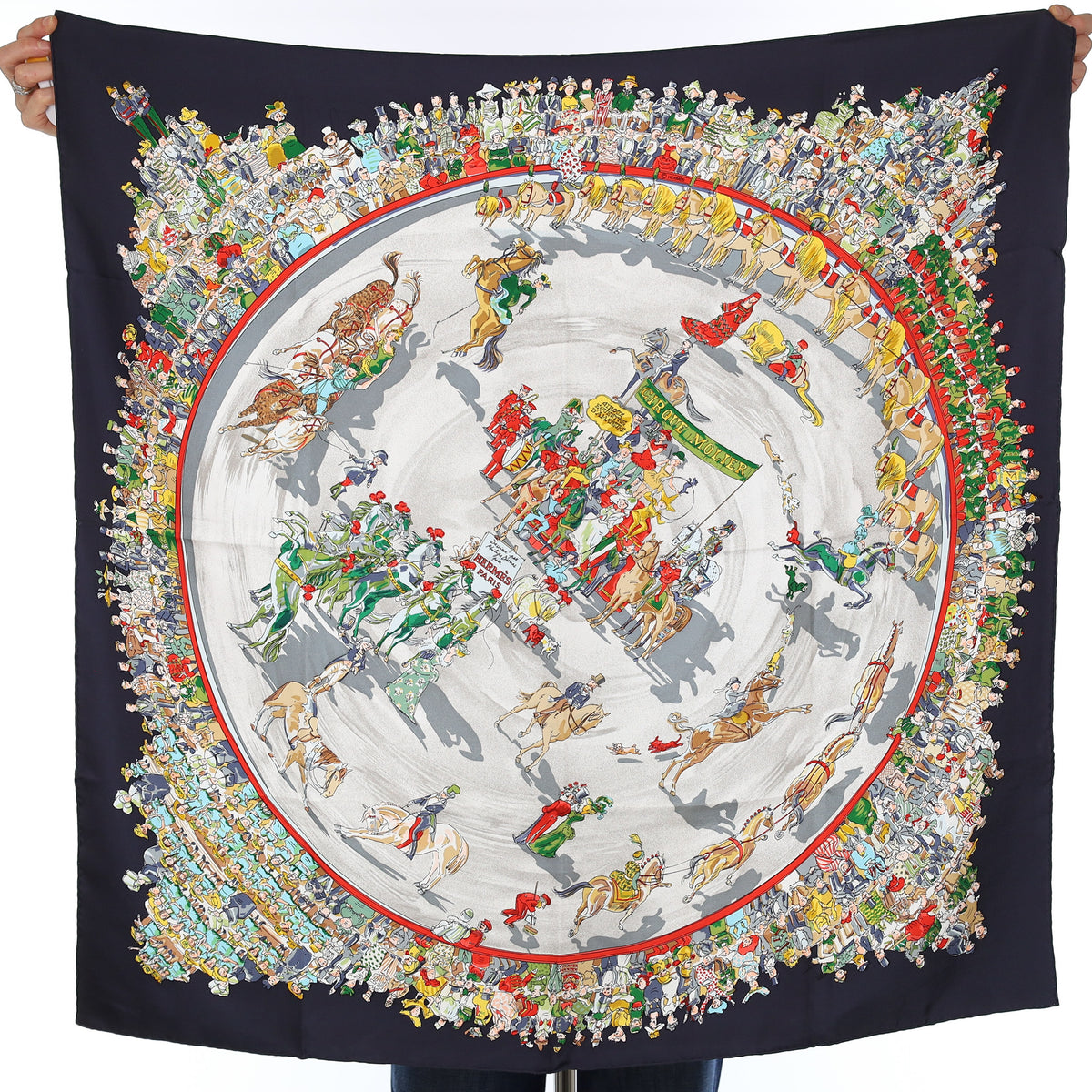 Brand New Boxed Hermès Cirque Molier Vintage Silk Scarf