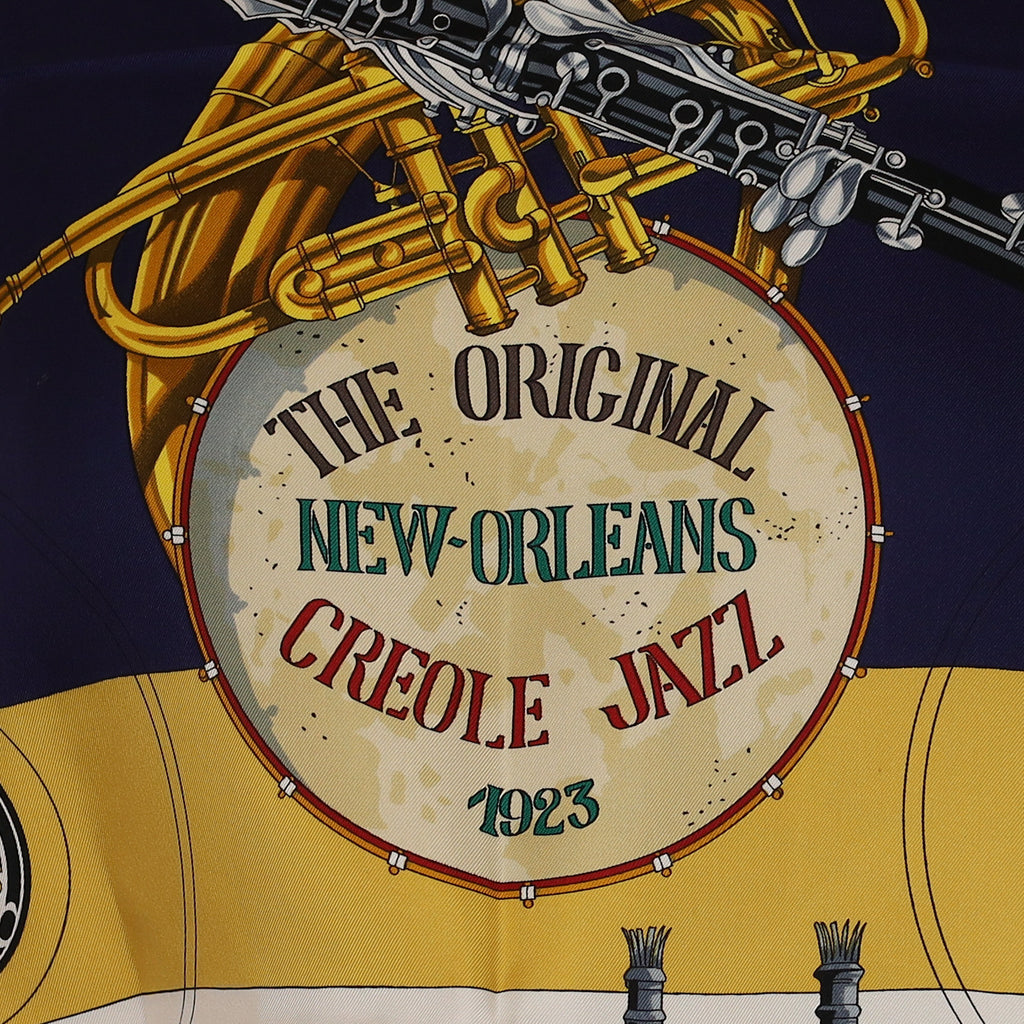 Brand New Boxed Hermès New Orleans Creole Jazz 1923 Vintage Silk Scarf