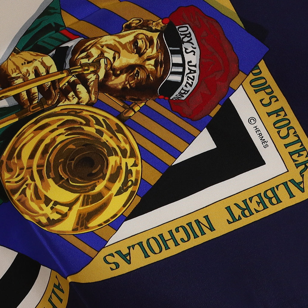 Brand New Boxed Hermès New Orleans Creole Jazz 1923 Vintage Silk Scarf