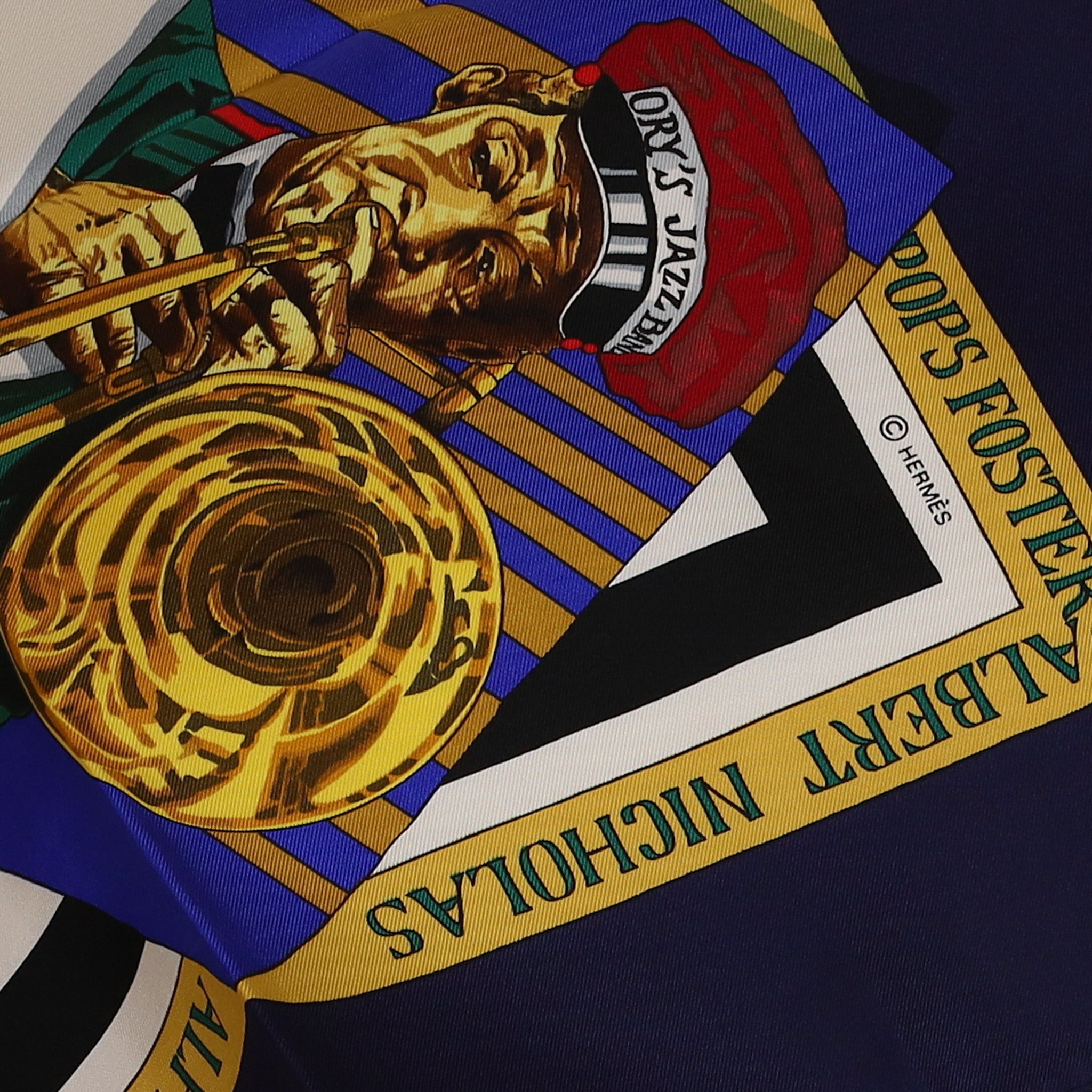Brand New Boxed Hermès New Orleans Creole Jazz 1923 Vintage Silk Scarf