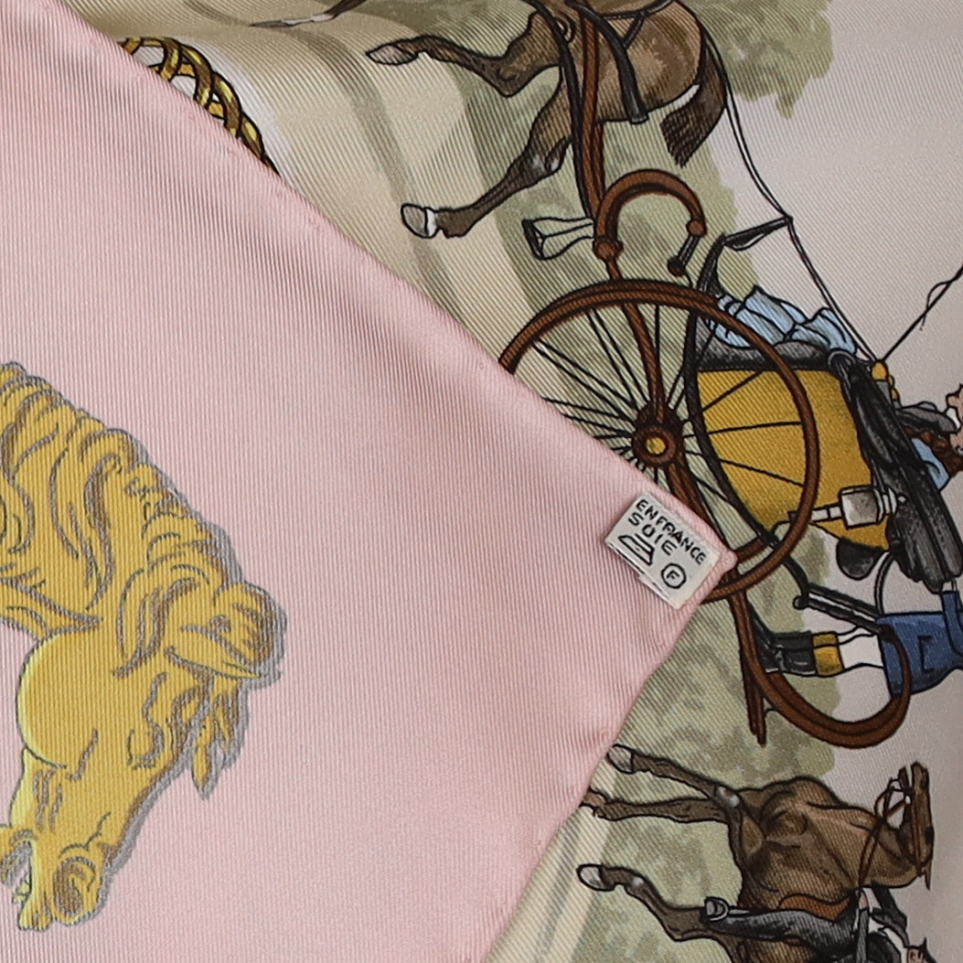 Pristine Hermès La Promenade de Longchamps Silk Scarf