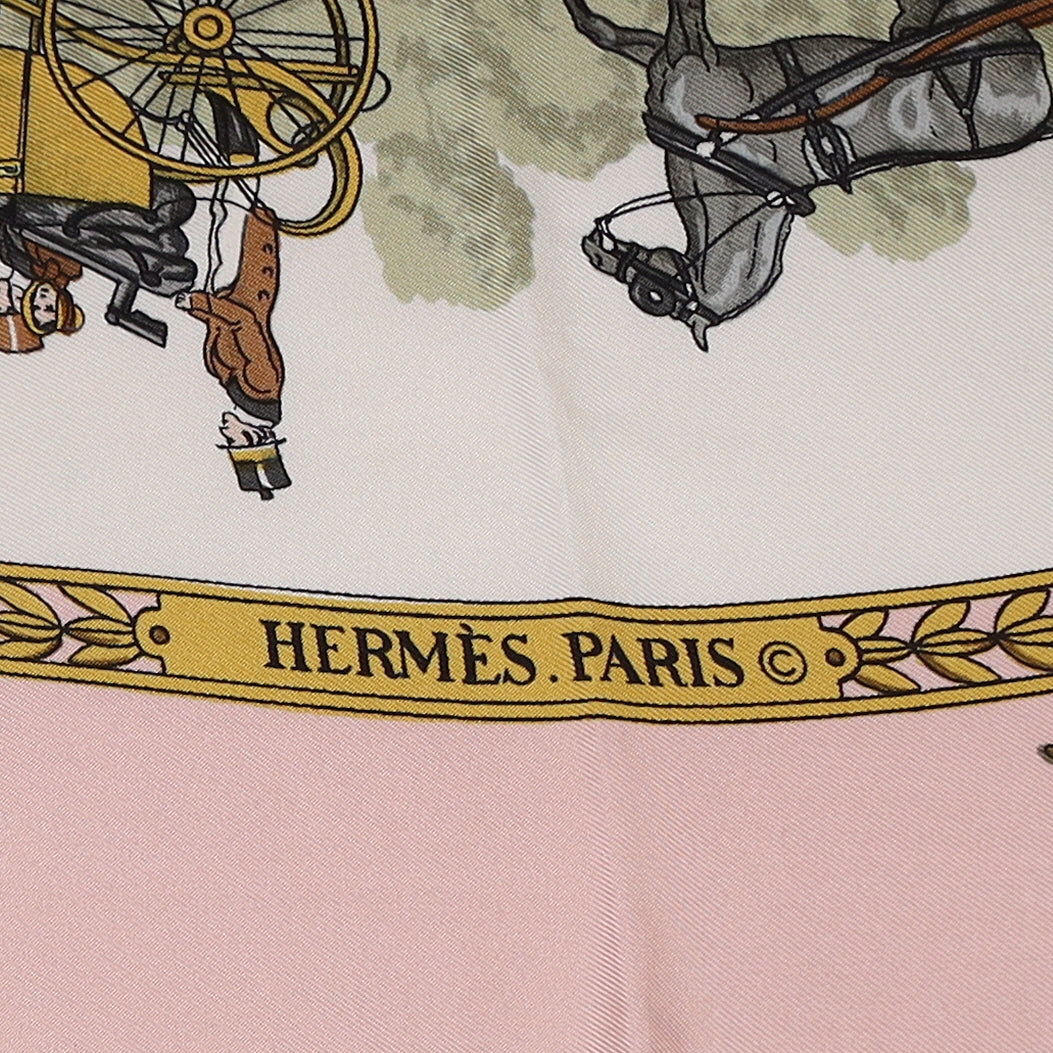Pristine Hermès La Promenade de Longchamps Silk Scarf