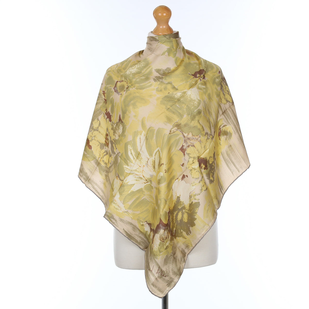 1970’s Richard Allan Vintage Floral Silk Scarf