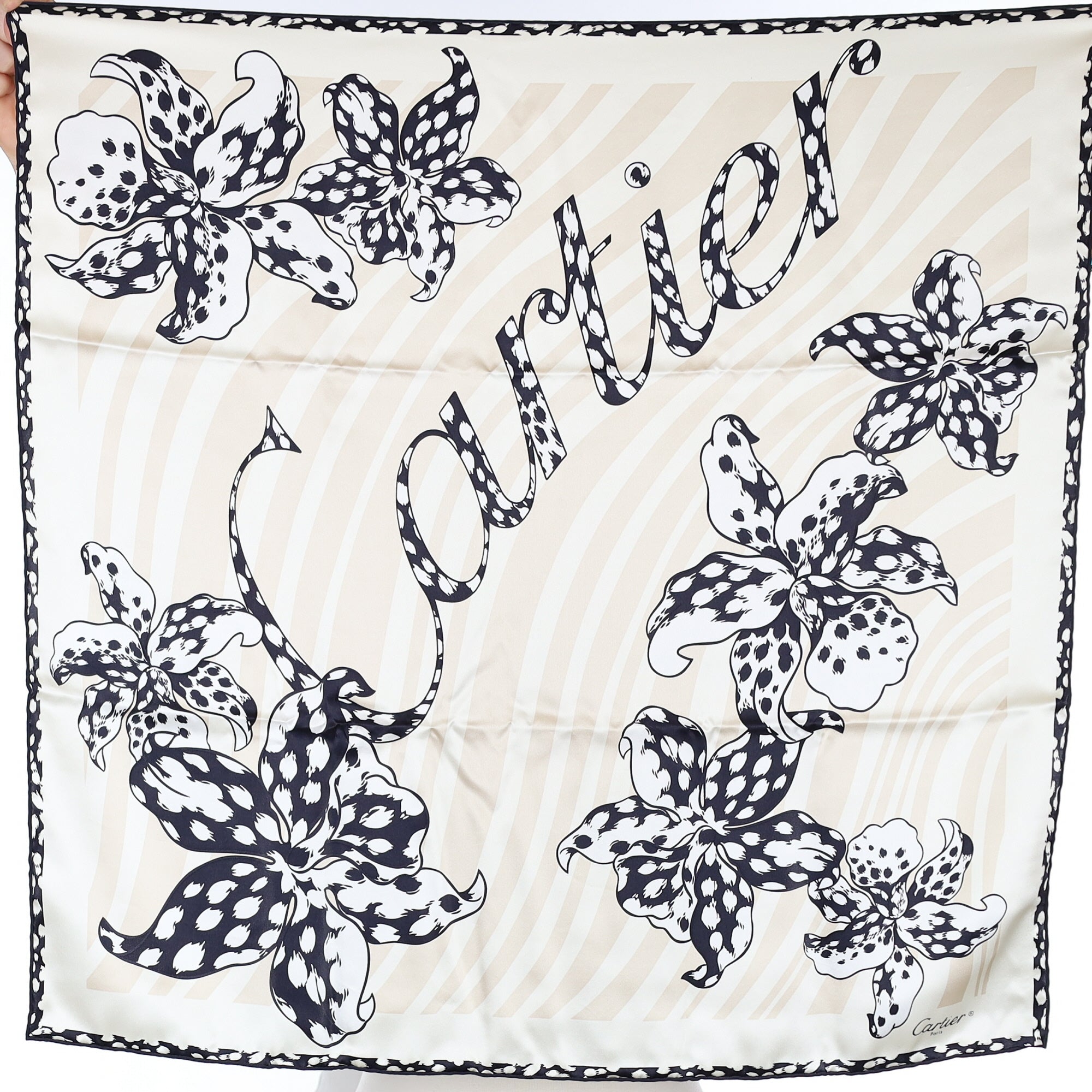 Brand New Boxed Cartier Silk Scarf