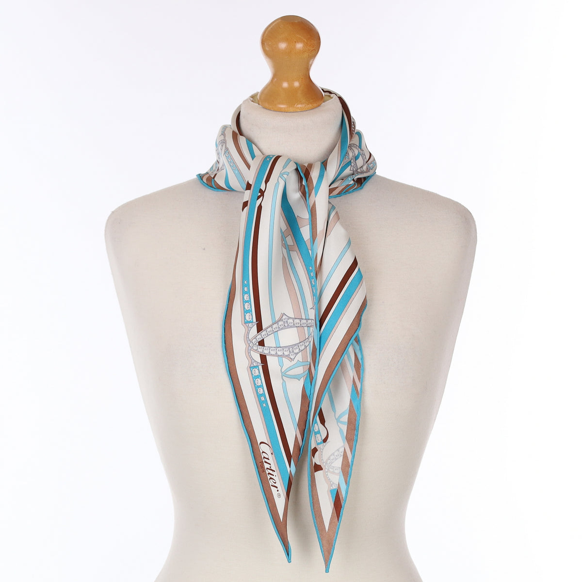 Brand New Boxed Cartier Triangle Silk Scarf