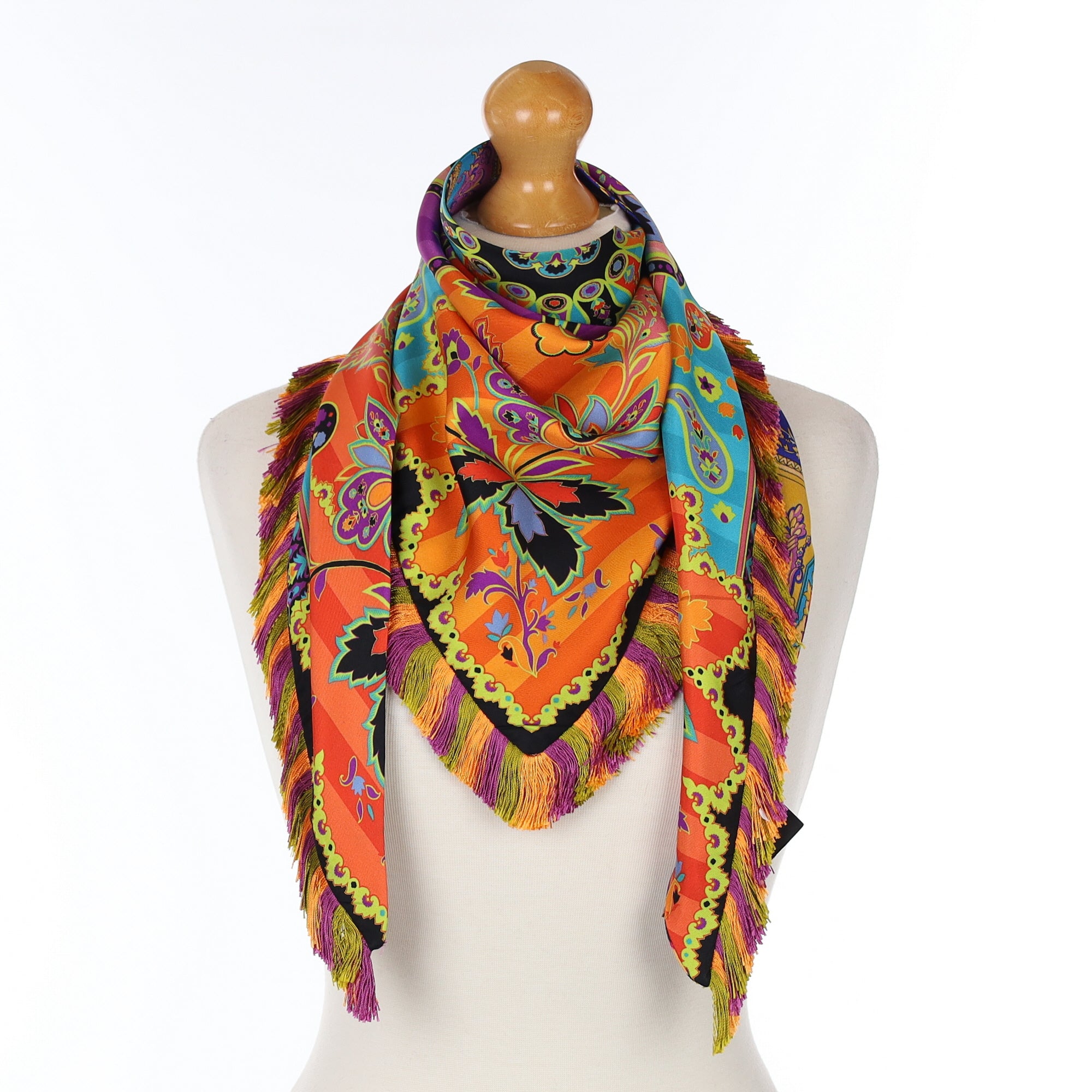 Brand New Boxed Etro Triangle Silk Scarf