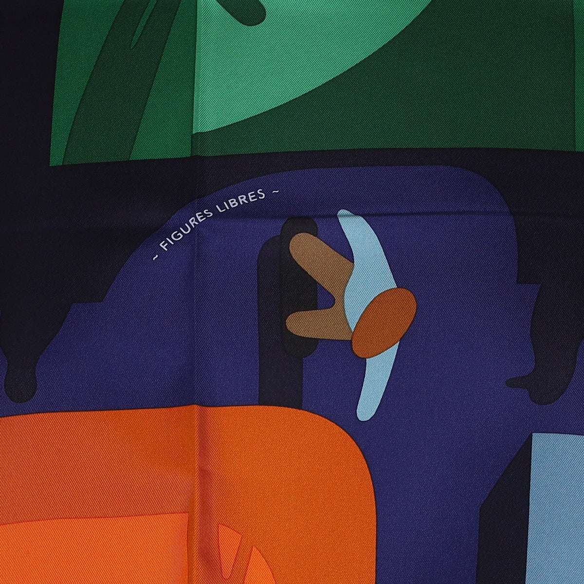Brand New Boxed Hermès Figures Libres Vintage Silk Scarf