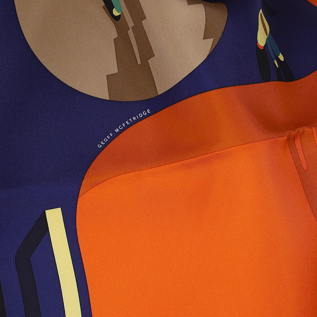 Brand New Boxed Hermès Figures Libres Vintage Silk Scarf
