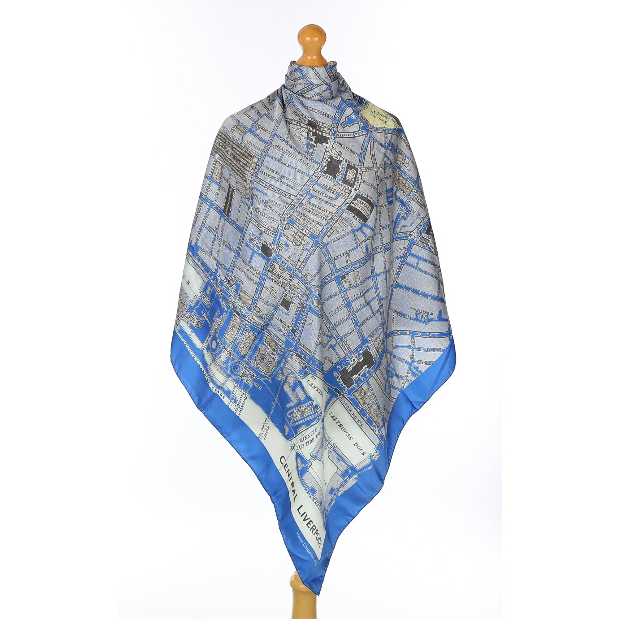 Brand New Map of Liverpool Silk Scarf