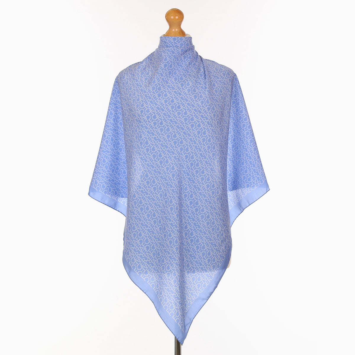 Brand New Jaeger Cornflower Blue Silk Scarf