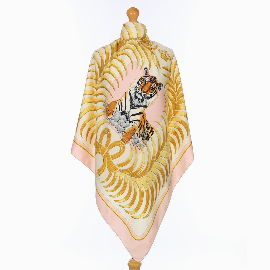 Hermès Tigre Royal Vintage Silk Scarf