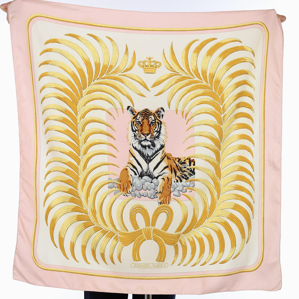 Hermès Tigre Royal Vintage Silk Scarf