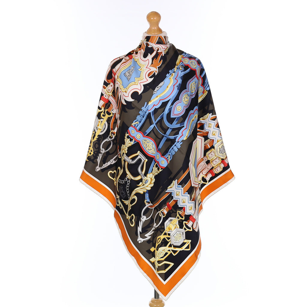 Brand New Boxed Hermès Brides et Destin Vintage Silk Scarf