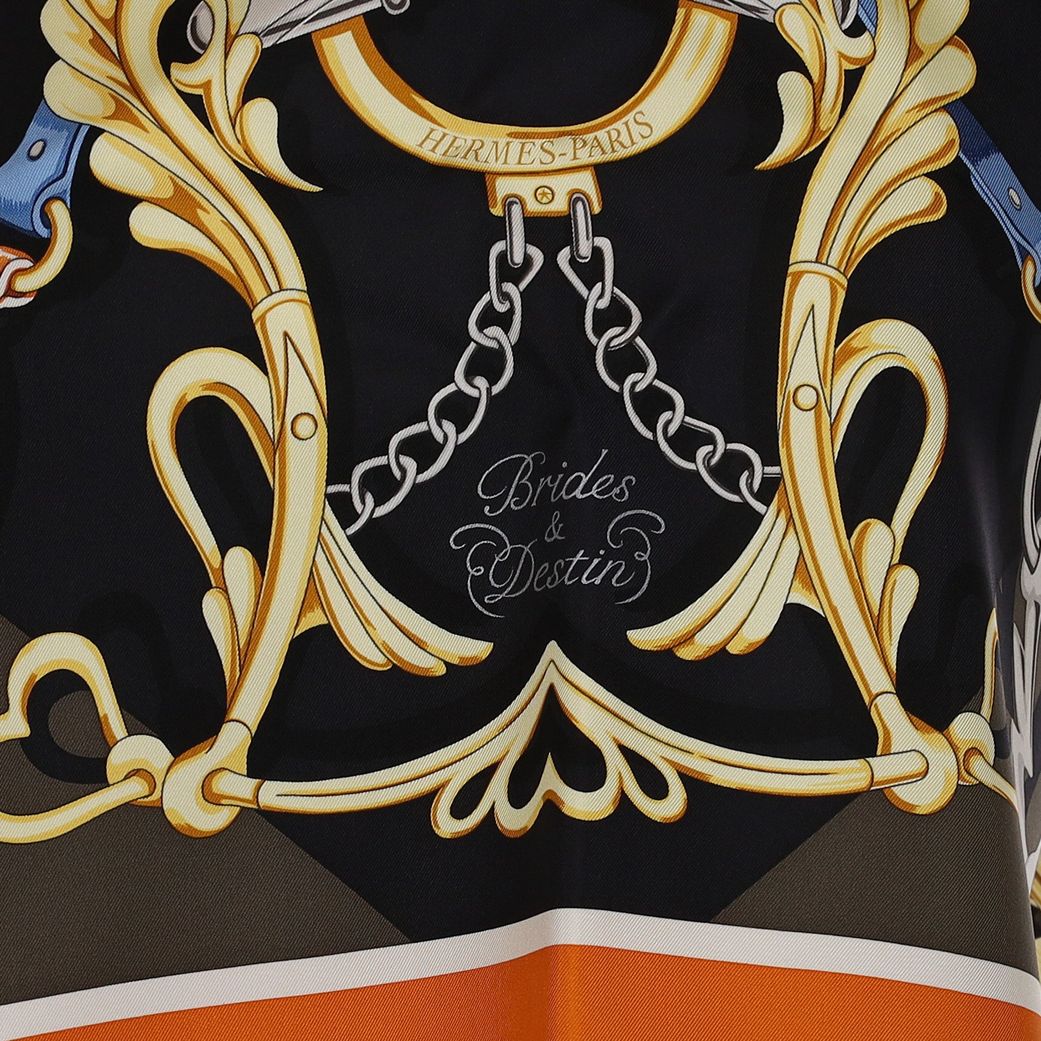 Brand New Boxed Hermès Brides et Destin Vintage Silk Scarf