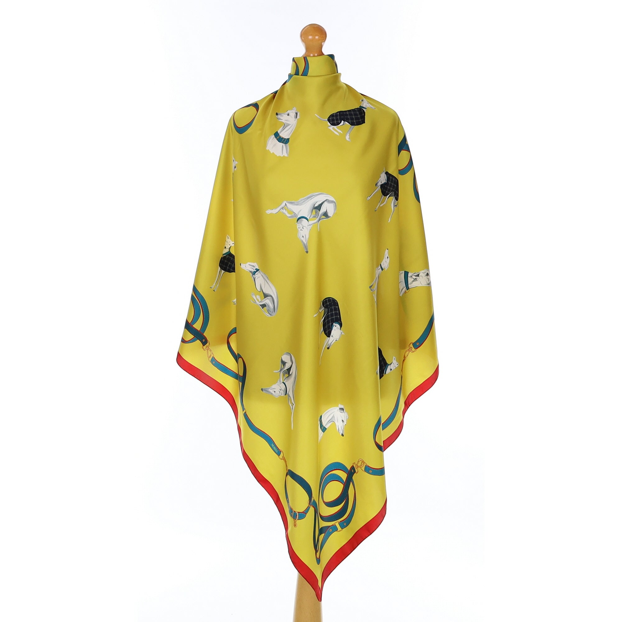 Hobbs Dog Design Silk Scarf