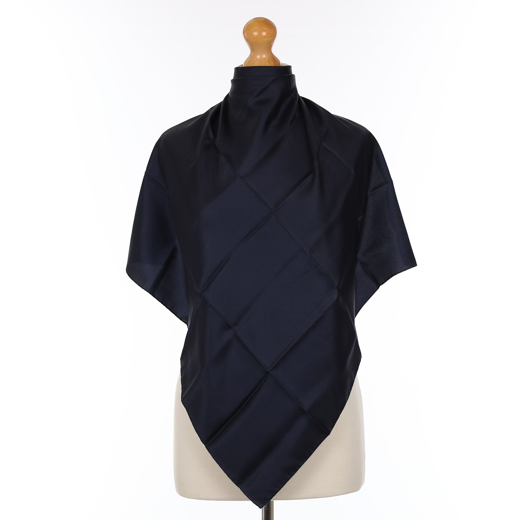 Brand New Dark Navy Silk Scarf