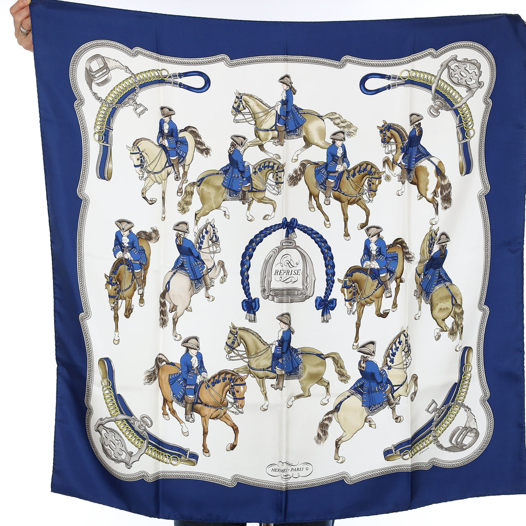 Brand New Boxed Hermès Reprise Vintage Silk Scarf
