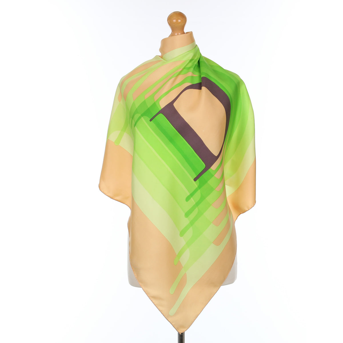 Christian Dior D Design Vintage Silk Scarf