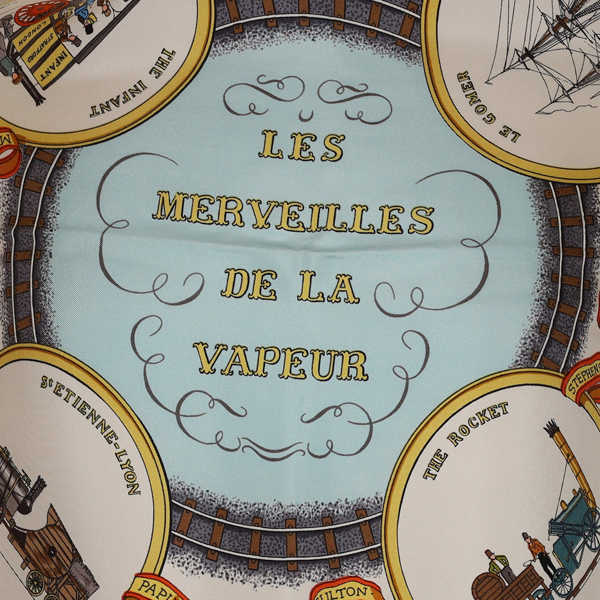 Pristine Boxed Hermès Les Merveilles de la Vapeur Vintage Silk Scarf Rare