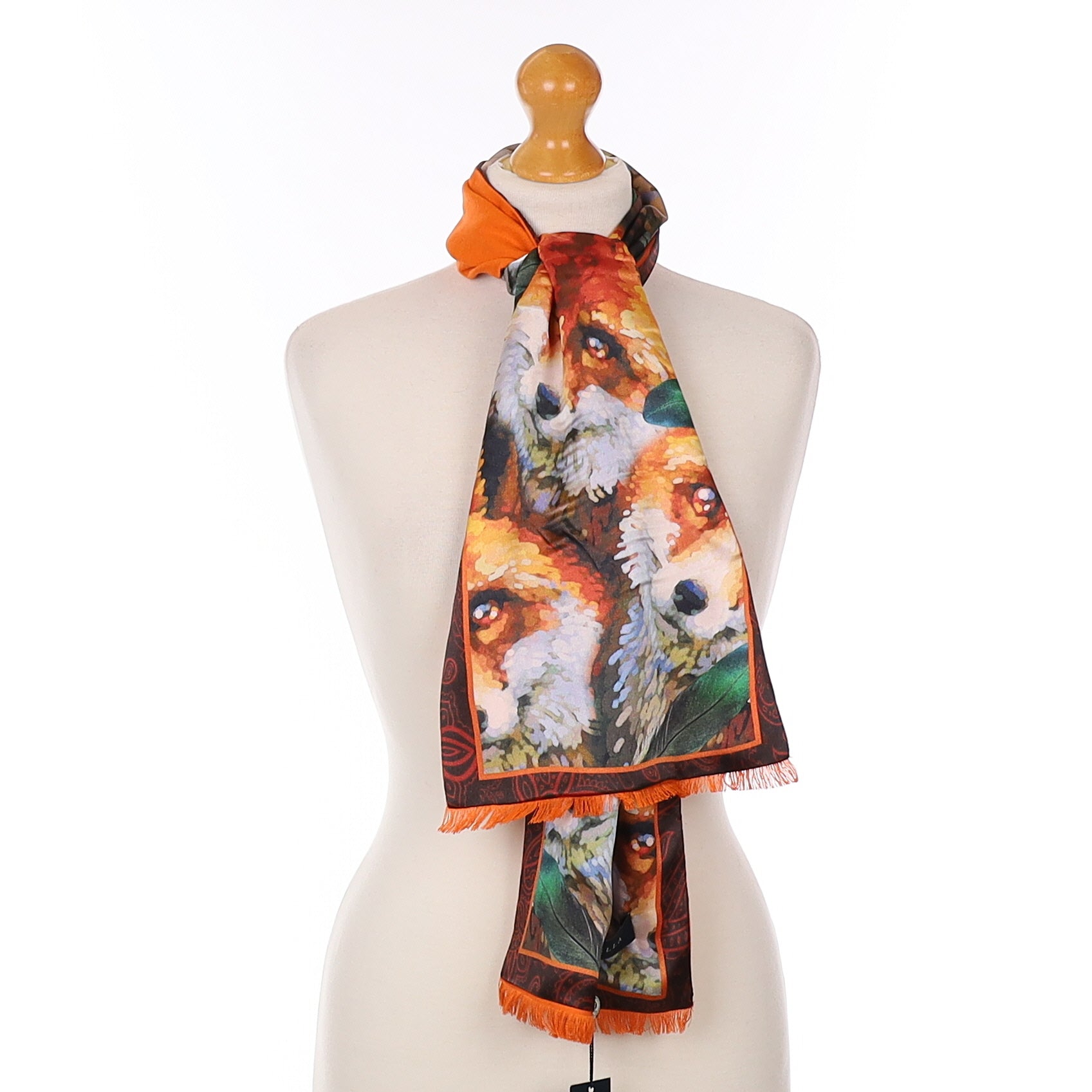 Viyella Fox Design Silk Scarf