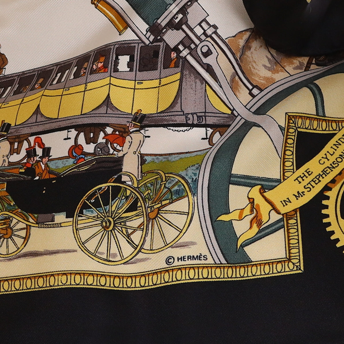 Pristine Boxed Hermès Les Merveilles de la Vapeur Vintage Silk Scarf Rare