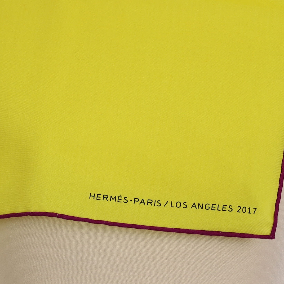 Pristine Boxed Hermès Los Angeles Colour Block Cotton Scarf