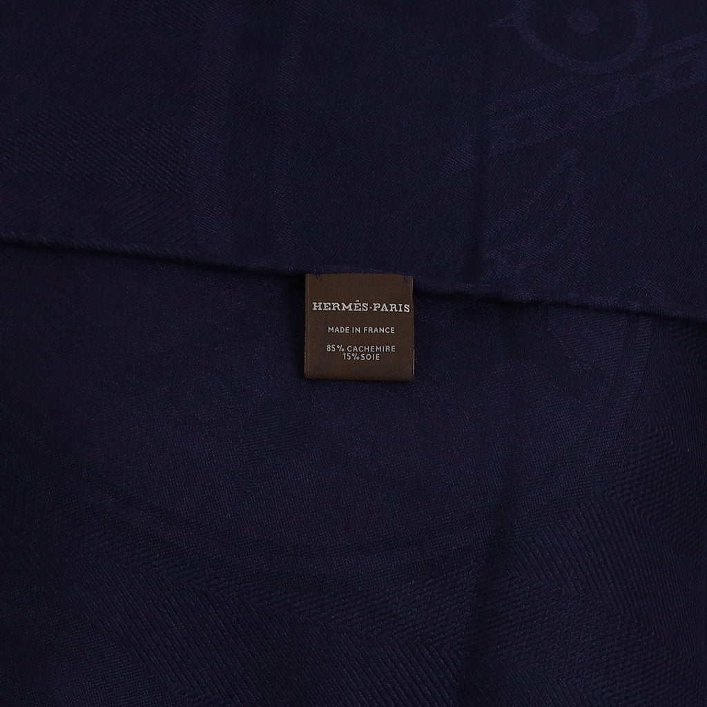 Boxed Hermès Libris Cashmere Blend Stole
