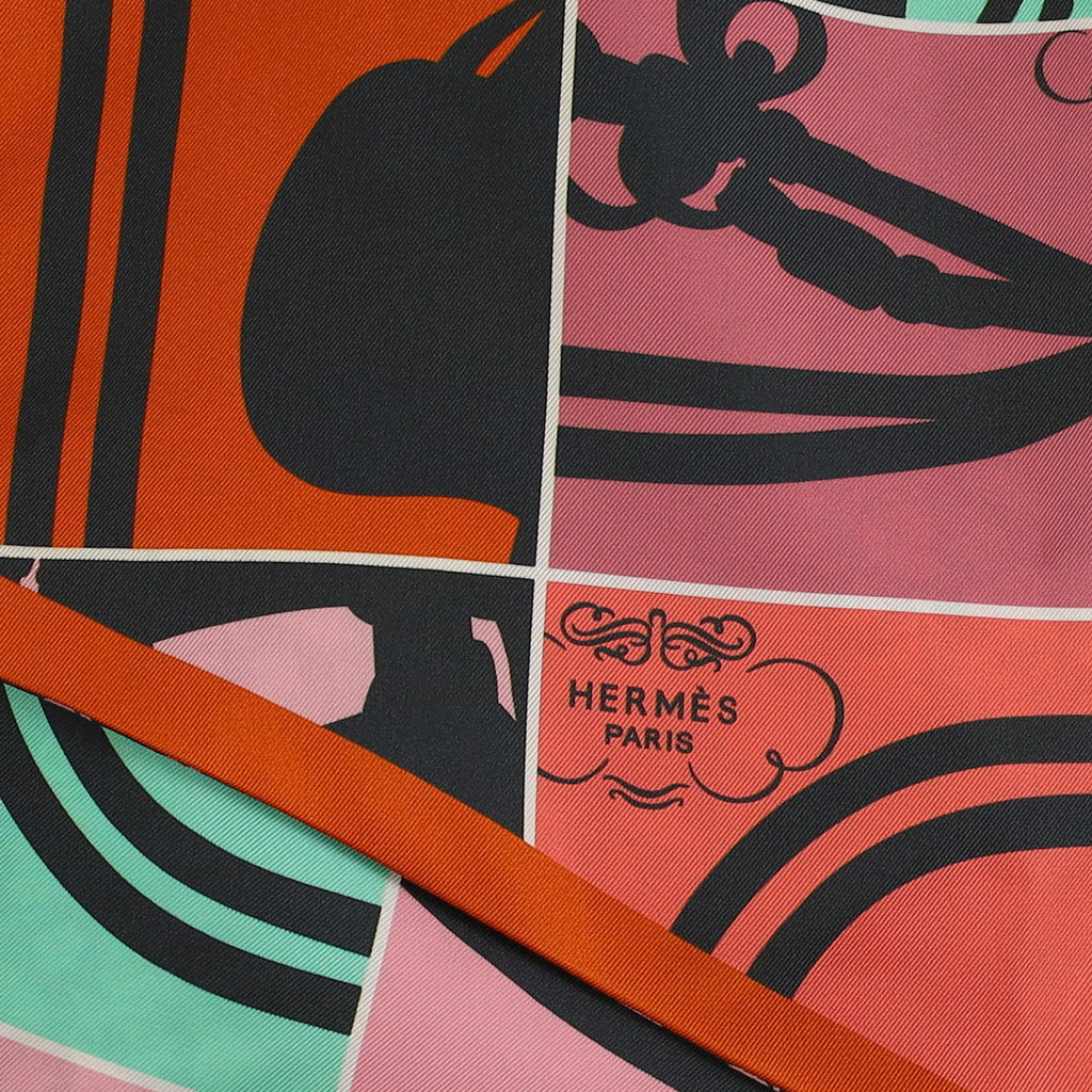 Brand New Boxed Hermès Brides de Gala En Desordre Silk Maxi Twilly