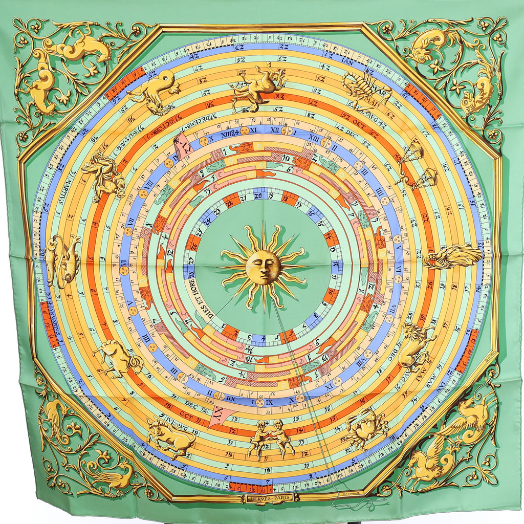 Brand New Boxed Hermès Dies et Hore Silk Scarf