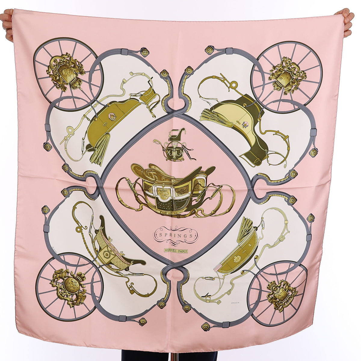 Pristine Boxed Hermès Springs Silk Scarf Quite Rare