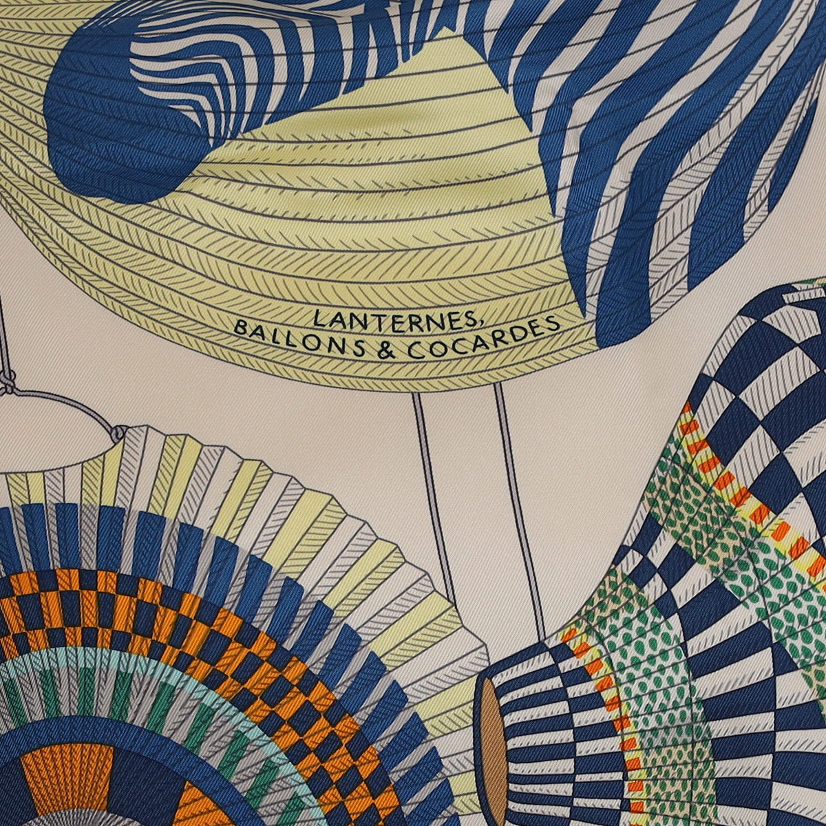 Brand New Boxed Hermès Lanternes Ballons & Cocardes Silk Scarf