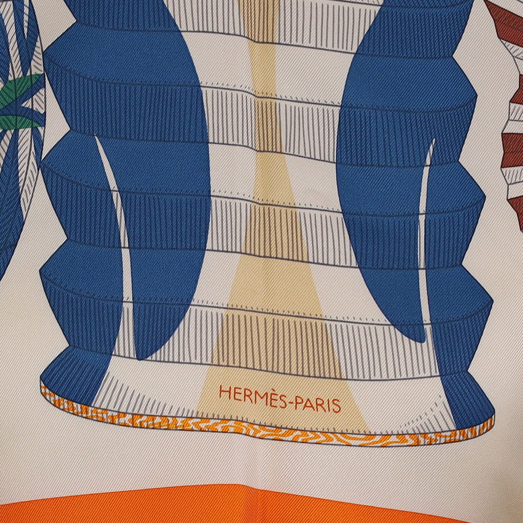 Brand New Boxed Hermès Lanternes Ballons & Cocardes Silk Scarf