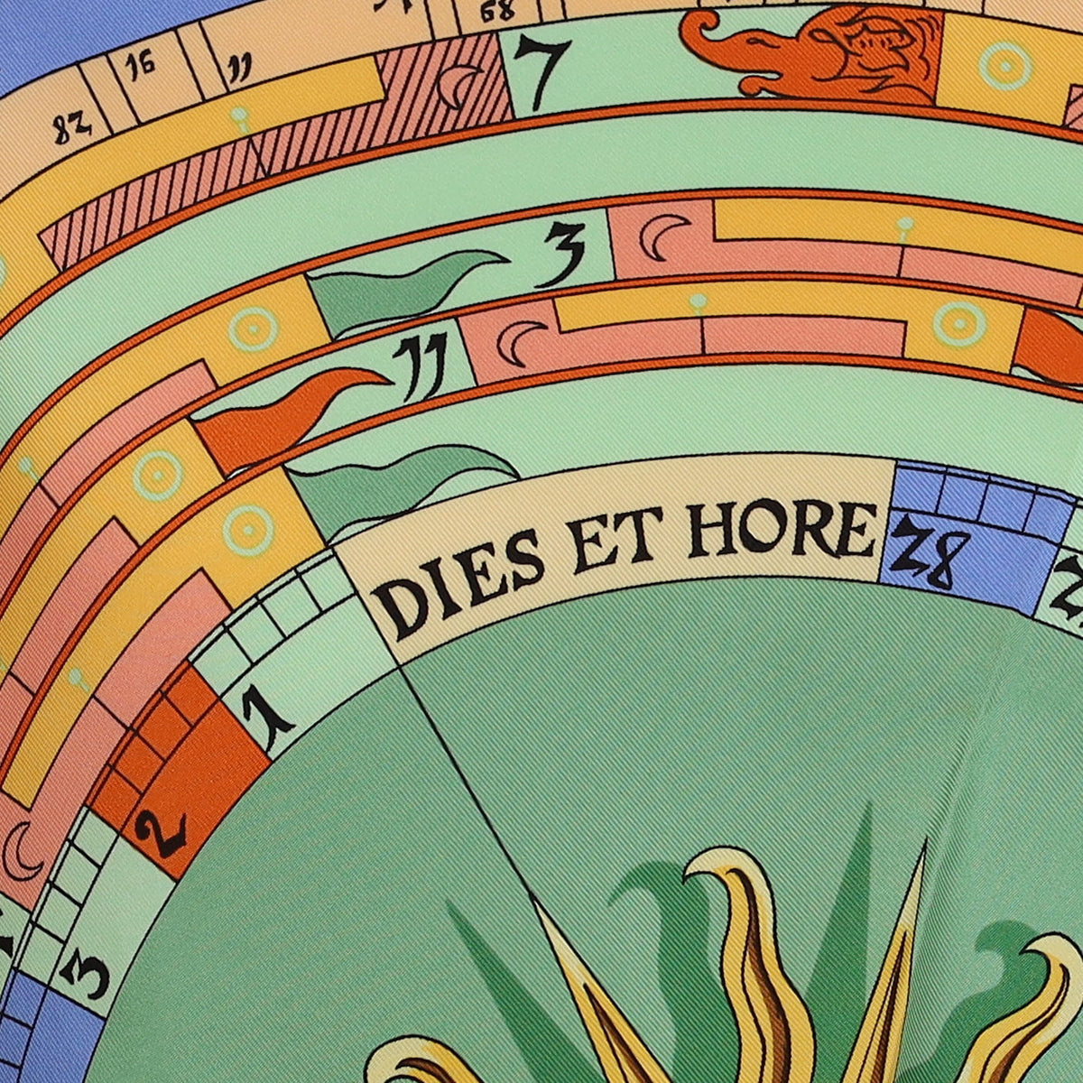 Brand New Boxed Hermès Dies et Hore Silk Scarf
