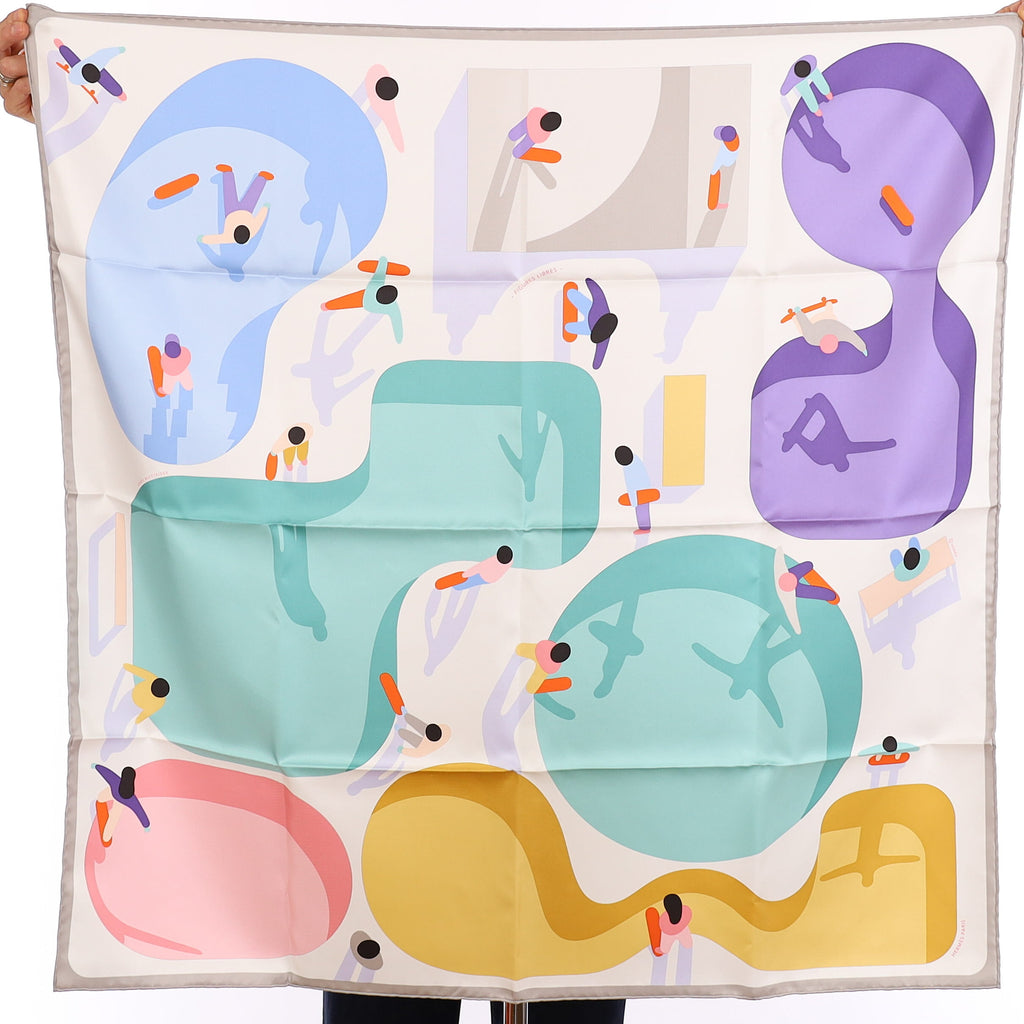 Brand New Boxed Hermès Figures Libres Silk Scarf