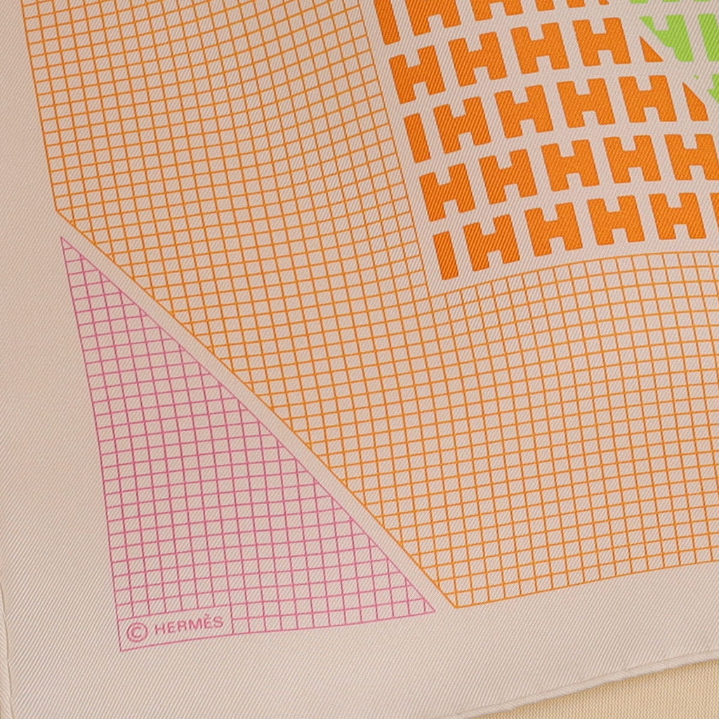 Brand New Boxed Hermès H en Biais Silk Scarf
